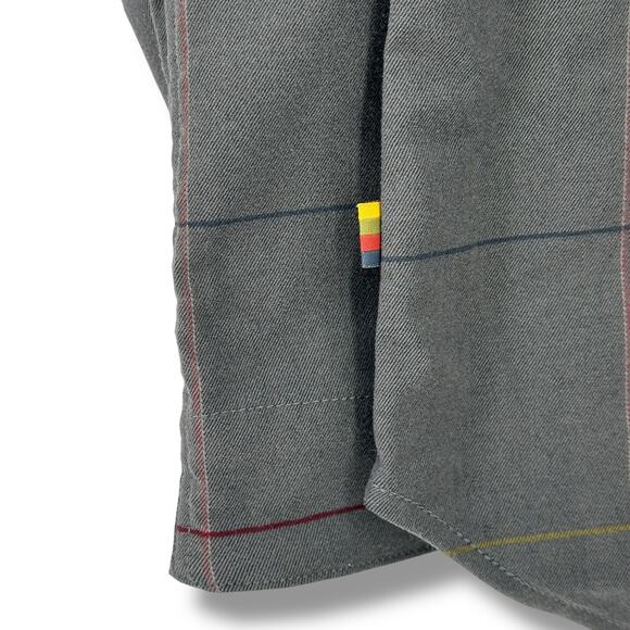 Fjallraven Specialized Riders Long-Sleeve Flannel Shirt Womens Sz XL Grey Flag - Picture 6 of 10